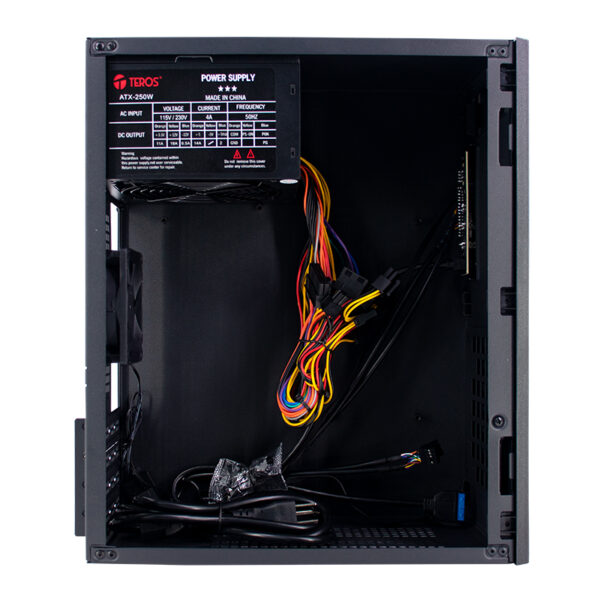 Case TEROS TE-1035S, Mini Tower ATX, 250 W, USB 3.0 / 2.0, audio HD, negro - Imagen 4