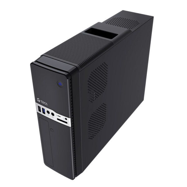 Case TEROS TE-1032S, Slim, 250 W, USB 3.2 / USB 2.0, audio HD, DVD, negro - Imagen 5