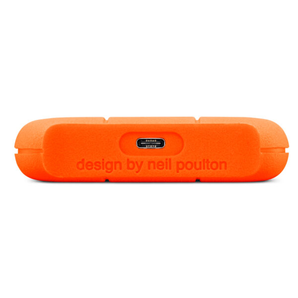 Disco duro externo portatil LACIE Rugged, 1TB, Interfaz USB-C, Color Naranja - Imagen 2