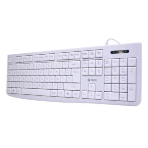 Teclado estándar TE-4069S, multimedia, USB 2.0, español, color blanco