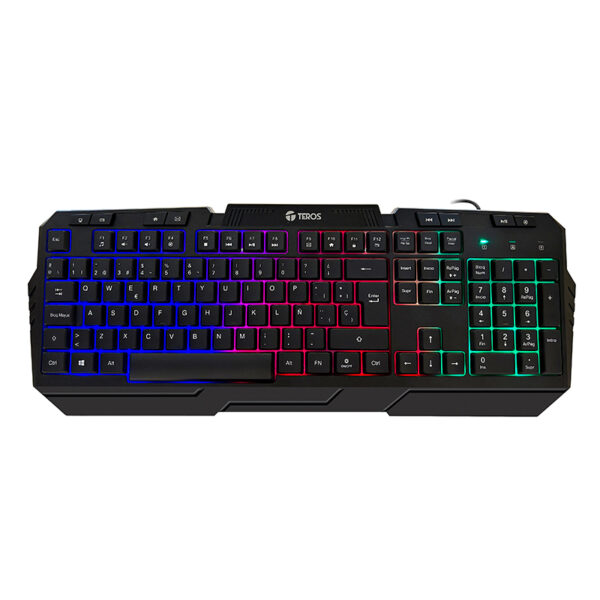 Kit gamer TEROS TE-4063N, teclado multimedia, mouse, headset, mouse pad - Imagen 3