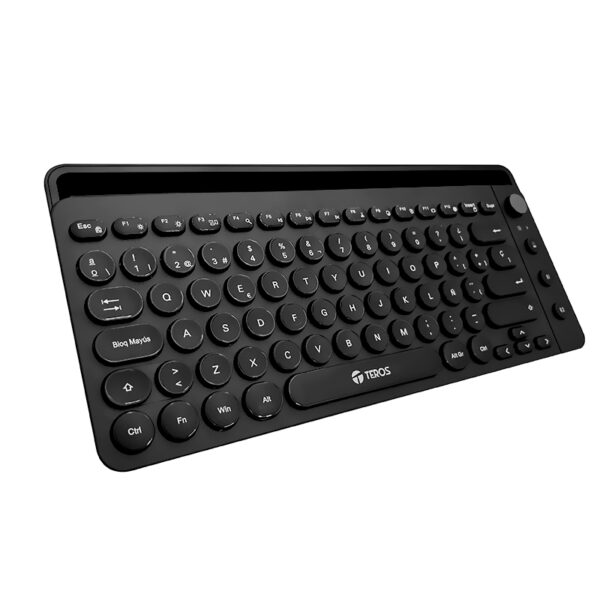 Teclado inalámbrico TEROS TE-4064N, 2.4 GHz, bluetooth 3.0 / 5.2, 80 teclas, negro - Imagen 4