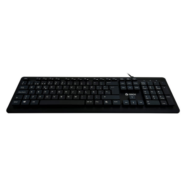 Teclado lavable TEROS TE-4065N, IPX7, USB, negro - Imagen 5