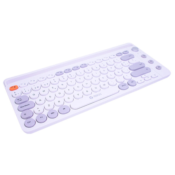 Teclado inalámbrico TEROS TE-4070S, 2.4 GHz, bluetooth 3.0 / 5.2, 80 teclas, blanco - Imagen 3