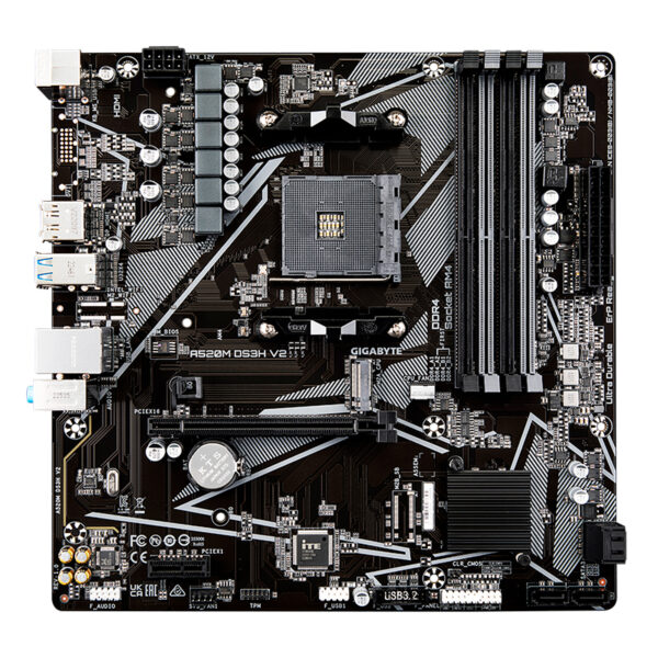 Motherboard Gigabyte A520M DS3H V2 (rev. 1.0), AM4, DDR4, HDMI, DP, HD Audio.