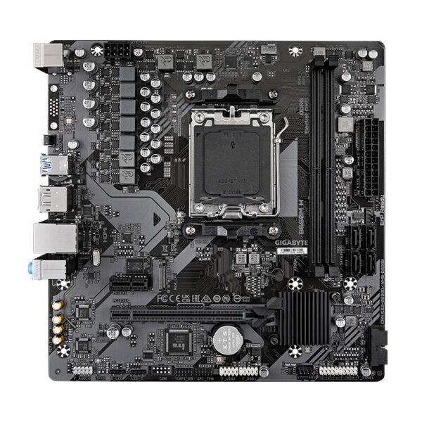 Motherboard Gigabyte B650M H, AM5, DDR5, HDMI, DP, HD Audio.