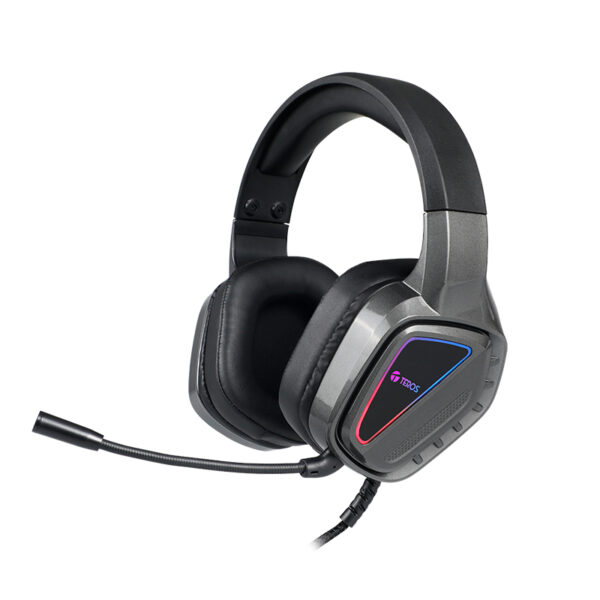 Auriculares gaming TEROS TE-8171N, estéreo, micrófono, luces RGB - Imagen 3