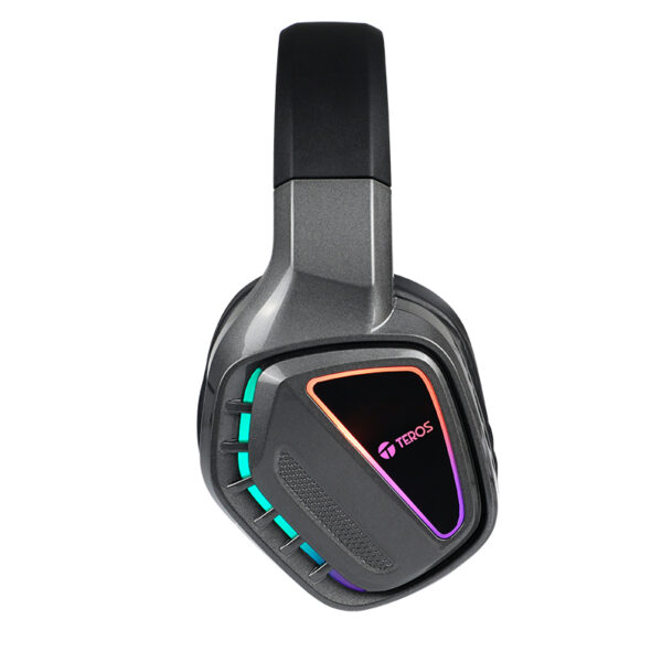 Auriculares gaming TEROS TE-8171N, estéreo, micrófono, luces RGB - Imagen 4