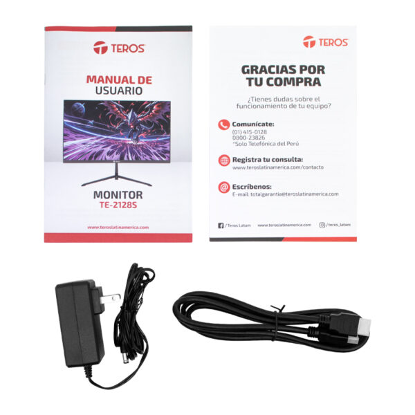 Monitor Teros TE-2128S, 21.5" IPS, 100Hz, 1920x1080, Full HD, HDMI, VGA, VESA, FREESYNC - Imagen 2