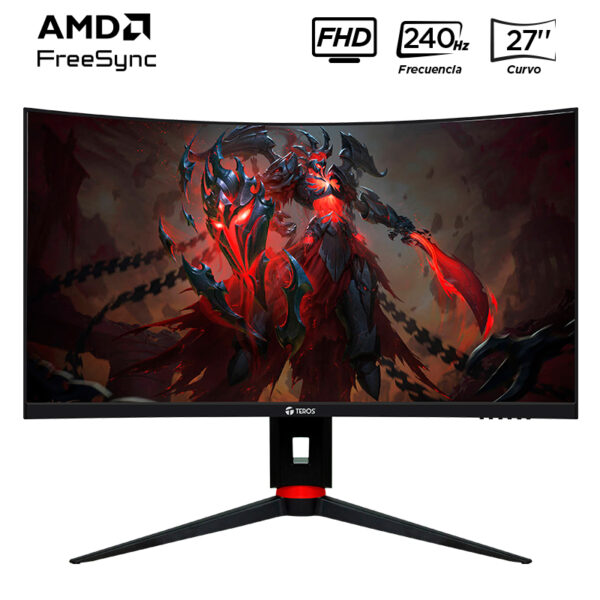 Monitor curvo TEROS TE-2764G, 27" FHD VA, 240 Hz, 1ms, HDMI, DP