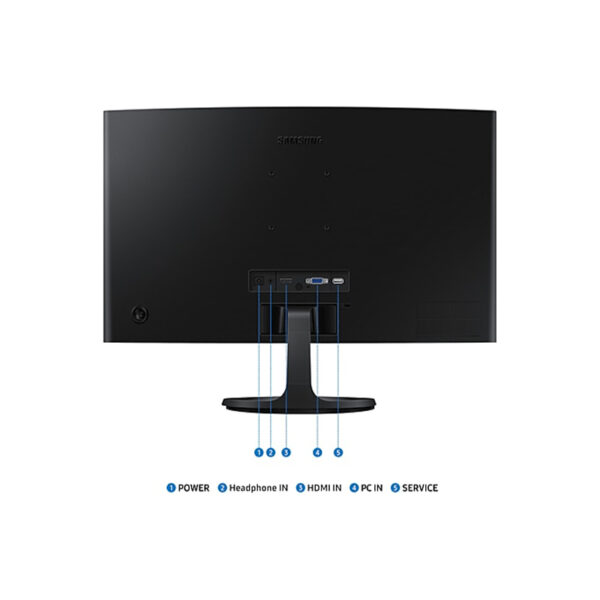 Monitor Samsung LS24D360GALXPE 24" FHD (1920x1080) VA Curvo, HDMI x1/VGA x1/Auriculares x1 - Imagen 2