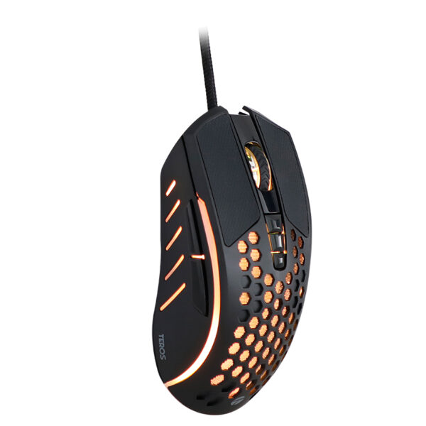 Mouse gamer TEROS TE-1210G, 7 botones, RGB, negro - Imagen 2