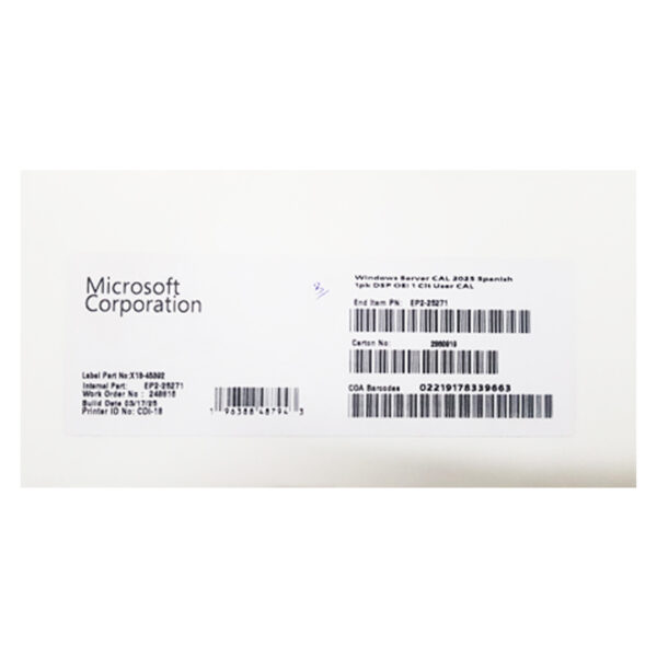 Microsoft Windows Server CAL 2025 1PK DEVICE CAL (EP2-25271)