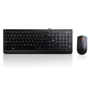 Kit Combo Teclado + Mouse Lenovo 300, Interfaz USB, Ambidiestro, Diseño elegante.