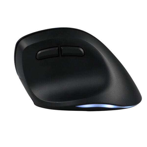 Mouse Teros TE-5169N, Inalámbrico Doble Modo: 2.4G+Bluetooth, 2400 DPI, Vertical, Negro - Imagen 3