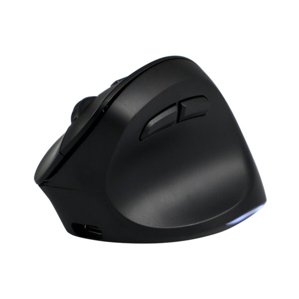 Mouse Teros TE-5169N, Inalámbrico Doble Modo: 2.4G+Bluetooth, 2400 DPI, Vertical, Negro - Imagen 6