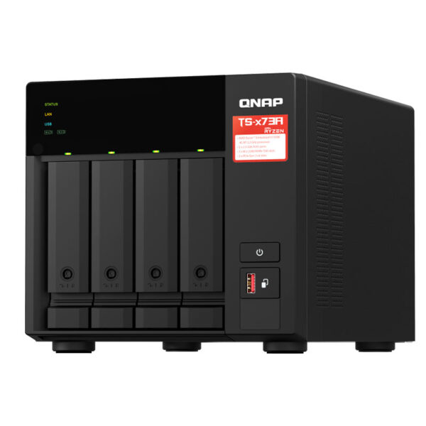 Servidor NAS QNAP TS-473A, AMD Ryzen V1500B/2.2GHz, 8GB DDR4 SODIMM, Bahias: 4 x 3.5" SATA