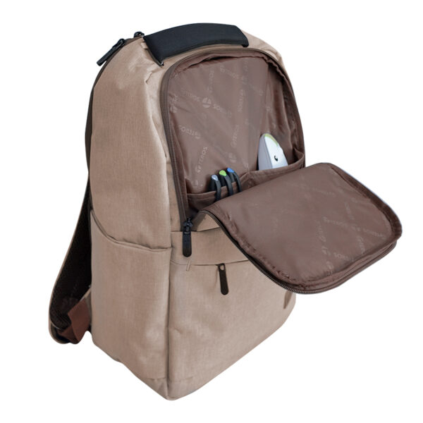 BACKPACK TEROS CITY BEIGE TE-ACS9012BG, para notebooks de hasta 15.6" - Imagen 4