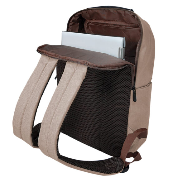 BACKPACK TEROS CITY BEIGE TE-ACS9012BG, para notebooks de hasta 15.6" - Imagen 5