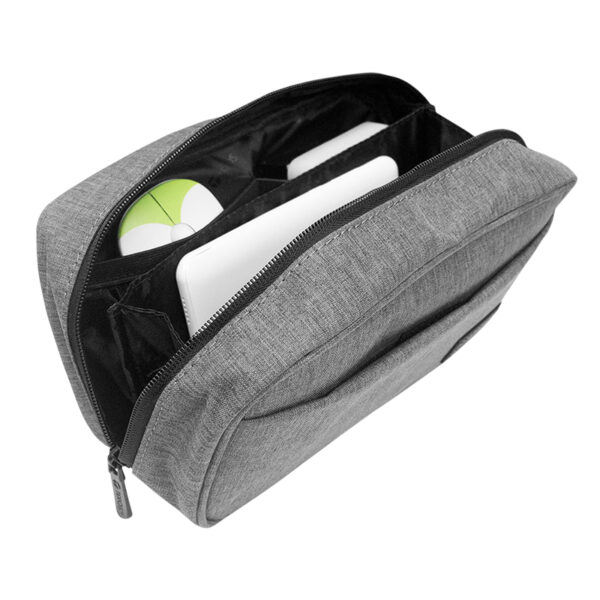 Cartuchera ﻿/ Estuche ﻿/ ﻿Organizador / Portacables TEROS TE-ACS9014, gris - Imagen 4