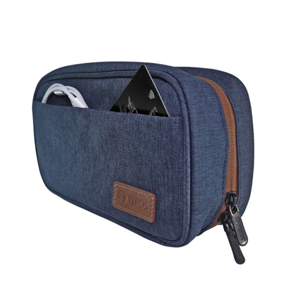 Cartuchera / Estuche / Organizador / Portacables TEROS TE-ACS9017DB, azul marino - Imagen 6