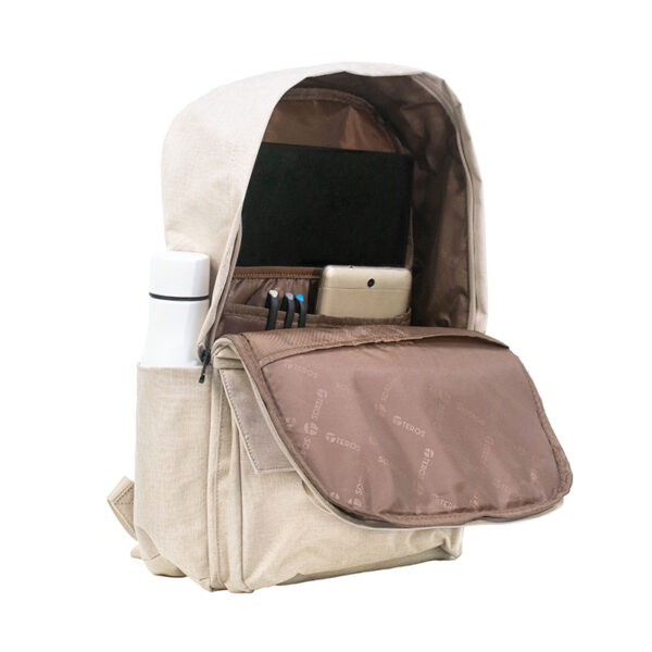 Backpack TEROS CITY II Beige TE-9026BG, para notebooks de hasta 15.6" - Imagen 2
