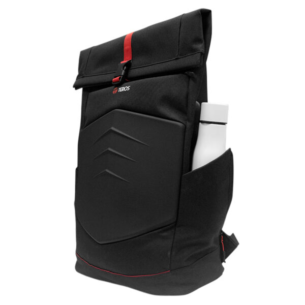 Mochila gamer TEROS TE-IDS18588, poliéster, soporta notebooks de hasta 15.6", negro + rojo - Imagen 4