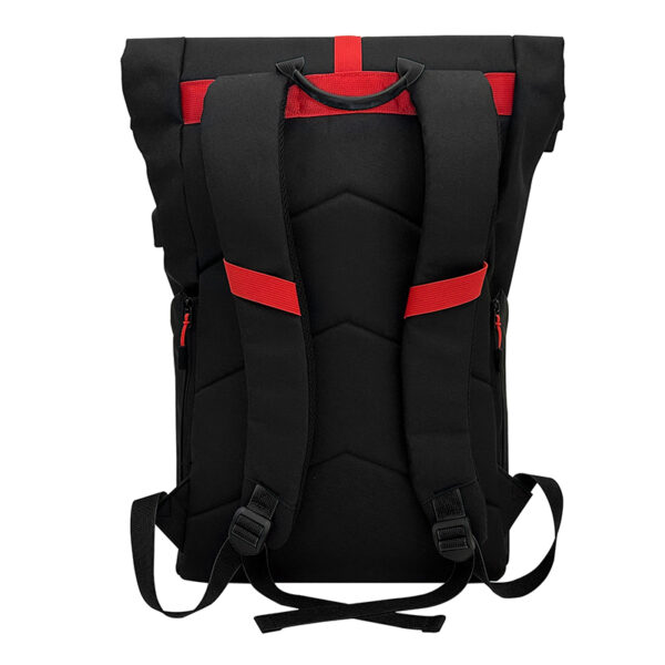 Mochila gamer TEROS TE-IDS18588, poliéster, soporta notebooks de hasta 15.6", negro + rojo - Imagen 6