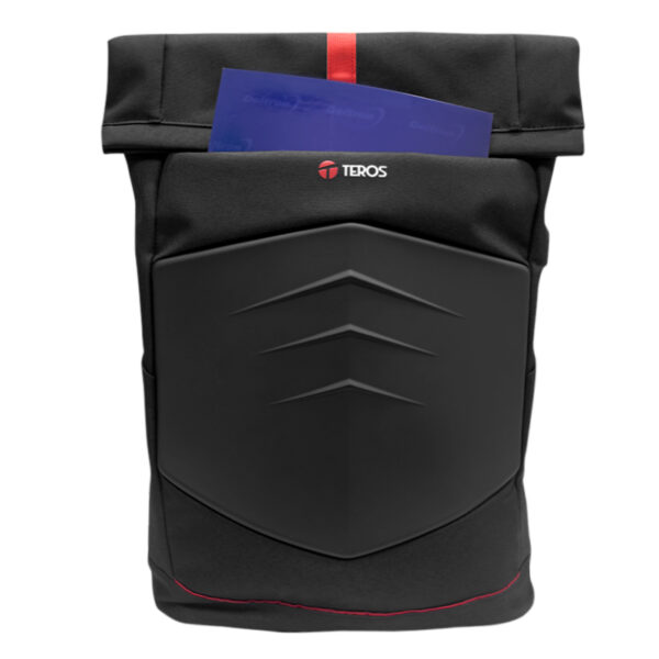 Mochila gamer TEROS TE-IDS18588, poliéster, soporta notebooks de hasta 15.6", negro + rojo - Imagen 2