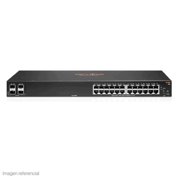 Switch Aruba 6100 24G 4SFP+ / 24 x Puertos 10/100/1000BASE-T / 4 x puertos 1G/10G SFP - Imagen 2