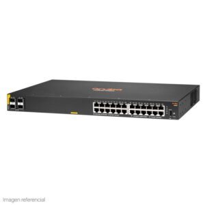 Switch HPE Aruba 6000 24G Class 4 PoE Power 370W / 4 x 1G/10G SFP / 24 x LAN GbE.