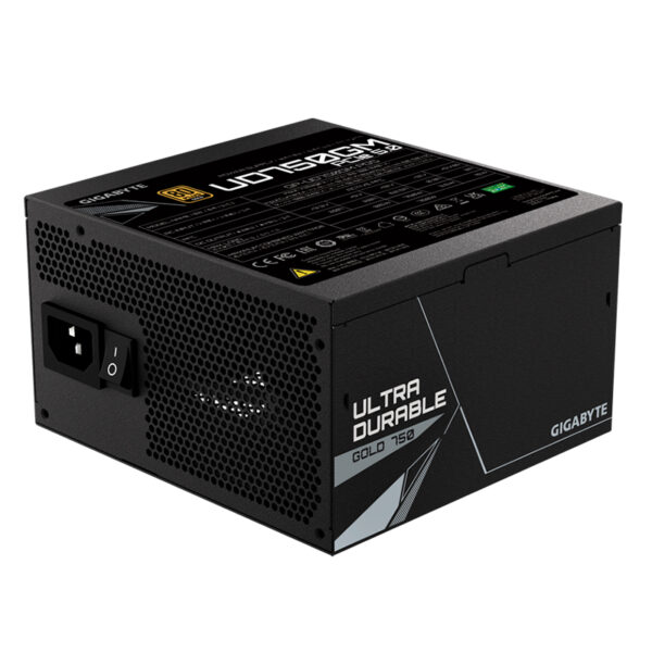 Fuente de alimentación Gigabyte UD750GM PG5, 750W, 80 PLUS Gold Certified, Formato ATX.