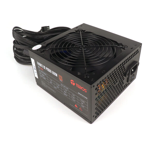 Fuente de alimentación TEROS TE-7160, ATX, 600W, 80 Plus Bronze, 100V-240VAC, CERTIFICADA - Imagen 2