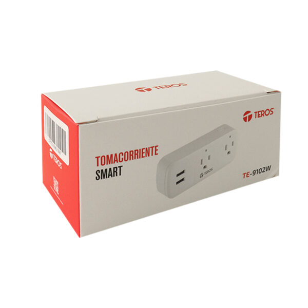 Tomacorriente inteligente TEROS TE9102W, incluye 2 x tomas / 2 x USB / Wi-Fi, color blanco - Imagen 4
