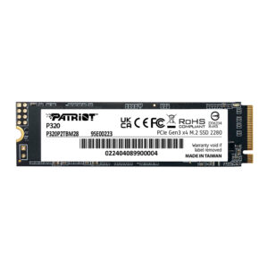 Unidad en estado sólido PATRIOT P320, 512GB, M.2 2280 PCIe Gen 3 x4 NVMe 1.3