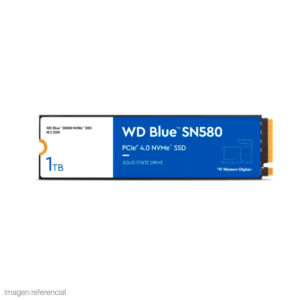 Unidad en estado solido Western Digital Blue SN580 1TB M.2 2280, PCIe Gen 4.0 x4 NVMe 1.4b