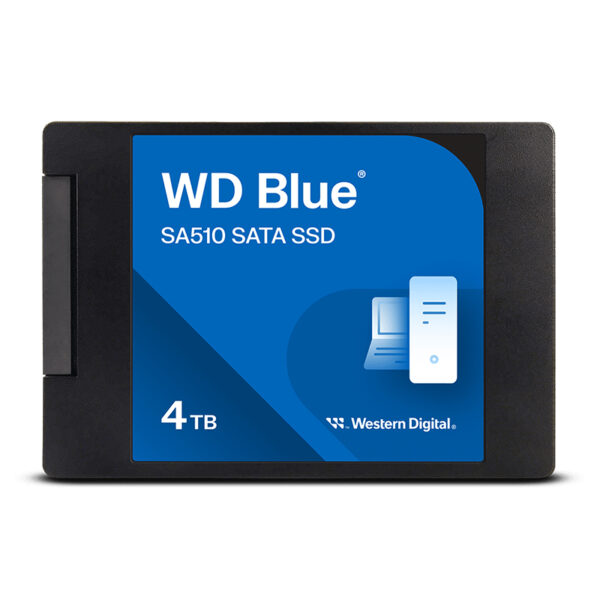 Unidad en estado solido Western Digital Blue SA510, 4TB, SATA, 2.5", 7mm.