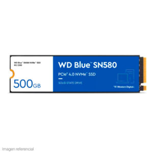 Unidad en estado solido Western Digital Blue SN580 NVMe 500GB M.2 2280 PCIe Gen4 NVMe 1.4b