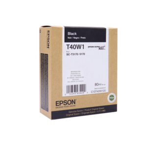 Cartucho de tinta Epson T40W120, UltraChrome XD2, contenido 80ml, color negro.