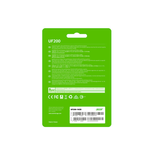 Memoria Flash USB Acer UF200-16GB, Interfaz USB 2.0 - Imagen 2