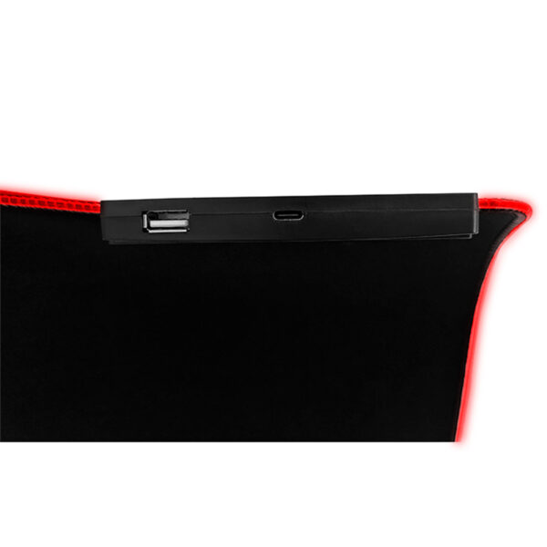 Mouse pad gamer TEROS TE-3013G, RGB, USB a tipo C, negro - Imagen 7