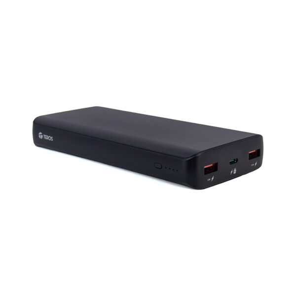 Powerbank TEROS TE-7057N, 20000MAh, USB-A, USB-C, negro - Imagen 4