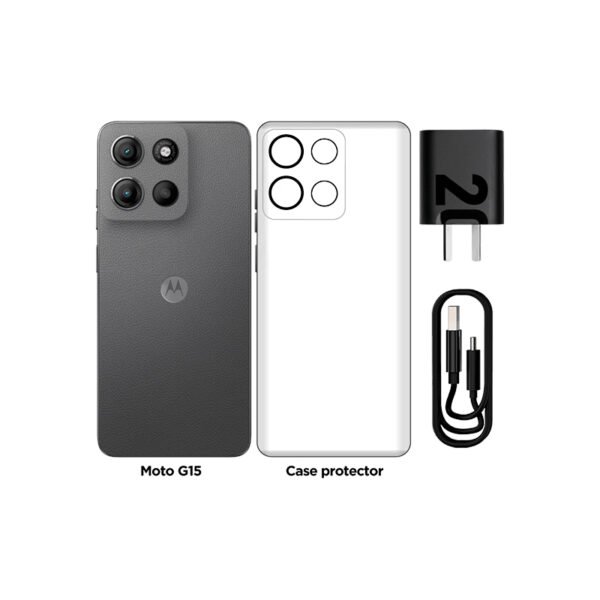 Smartphone Motorola moto g15, Pantalla: 6.7"/LCD/FHD+/60Hz, SO: Android 15, Color Gris - Imagen 2