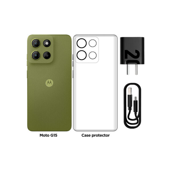 Smartphone Motorola moto g15, Pantalla: 6.7"/LCD/FHD+/60Hz, SO: Android 15, Color Verde - Imagen 2