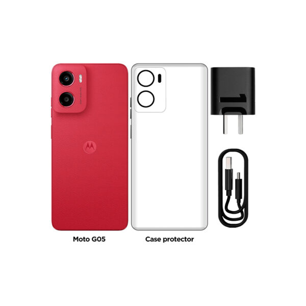Smartphone Motorola moto g05, Pantalla: 6.7"/LCD/HD+/90Hz, SO: Android 15, Color Rojo - Imagen 2