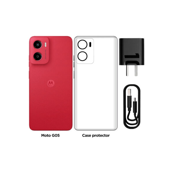 Smartphone Motorola moto g05, Pantalla: 6.7"/LCD/HD+/90Hz, SO: Android 15, Color Rojo - Imagen 2