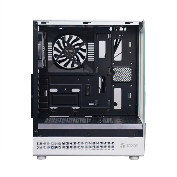 Case gamer TEROS TE-1322G, Mid Tower, USB 3.0 / USB 2.0, audio, ventilador ARGB, blanco - Imagen 7