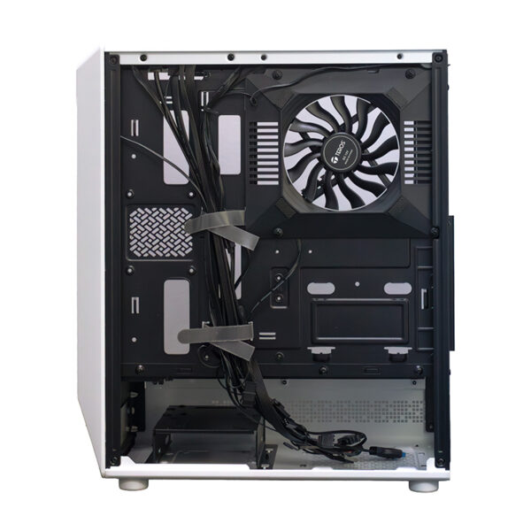 Case gamer TEROS TE-1322G, Mid Tower, USB 3.0 / USB 2.0, audio, ventilador ARGB, blanco - Imagen 2