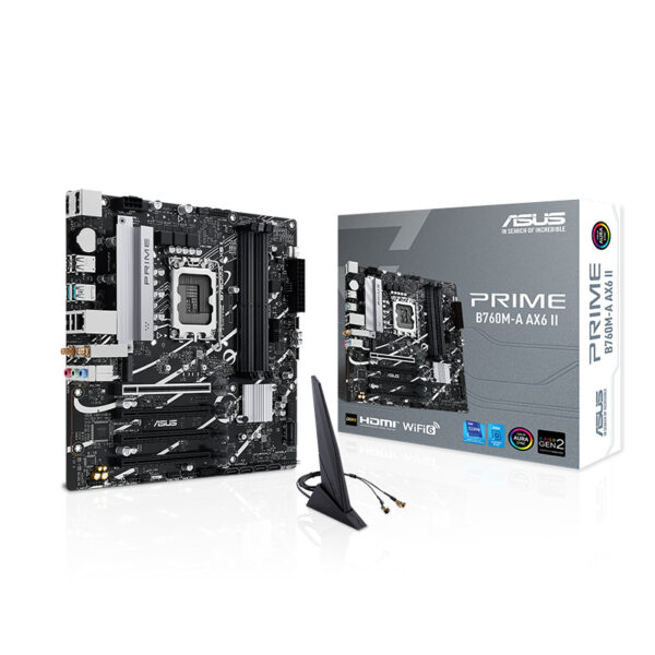 Motherboard ASUS PRIME B760M-A AX6 II, Chipset Intel B760, LGA1700, mATX - Imagen 2