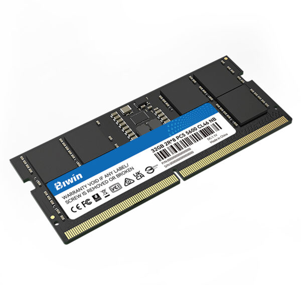 Memoria Biwin SODIMM, 32GB DDR5-5600, 2R*8, CL46, 1.10V, 262 Pin - Imagen 3